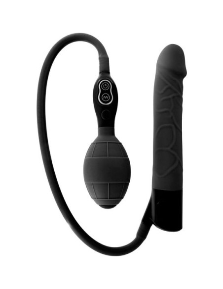 SEVEN CREATIONS - SCHWARZER AUFBLASBARER VIBRATOR VON 2 