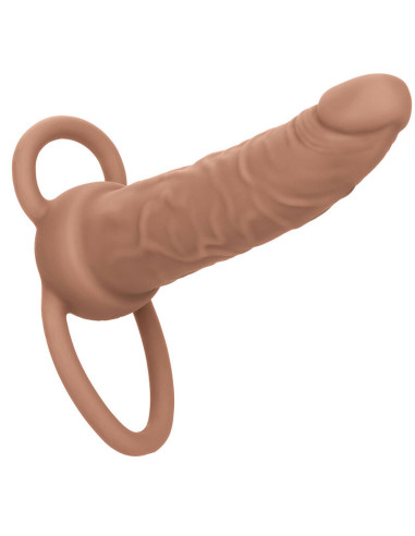 CALEXOTICS - PERFORMANCE MAXX RECHARGABLE DUAL PENETRATOR BROWN SKIN 15 