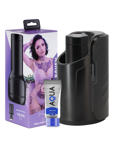 KIIROO - PACK KEON + FEEL LEIGH RAVEN + AQUA QUALITY LUBRICANT 50 ML 8 