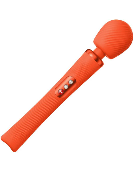 FUN FACTORY - BACCHETTA RUMBLE PESATA VIBRANTE RICARICABILE VIM IN SILICONE ARANCIO SUNRISE 9 