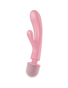 SATISFYER - TRIPLE LOVER RABBIT VIBRATOR MASSAGER PINK 7 