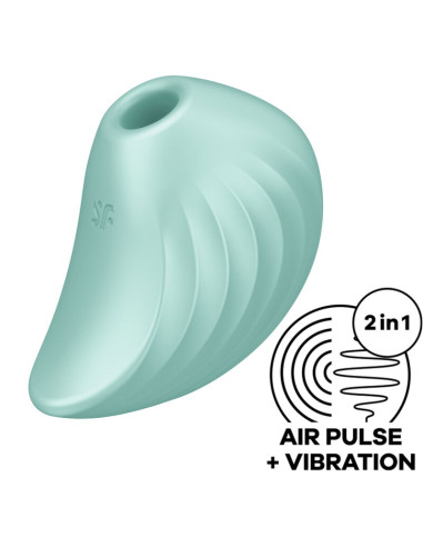 SATISFYER - PEARL DIVER AIR PULSE STIMULATOR & VIBRATOR GREEN 4 