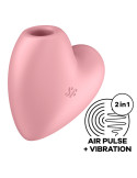 SATISFYER - CUTIE HEART STIMOLATORE E VIBRATORE AIR PULSE ROSA 4 