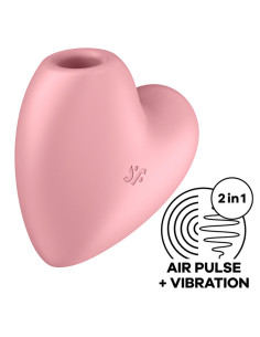 SATISFYER - CUTIE HEART STIMOLATORE E VIBRATORE AIR PULSE ROSA 4 