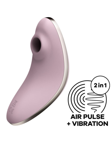 SATISFYER - VULVA LOVER 1 STIMOLATORE E VIBRATORE A IMPULSI D'ARIA VIOLA 4 