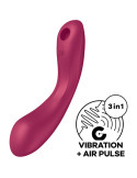 SATISFYER - CURVE TRINITY 1 AIR PULSE VIBRATION RED 10 