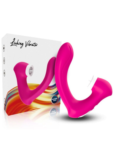 ARMONY - SECRETKISS LICKING VIBRATING CLIT & VIBRATOR CURVED FUCHSIA 4 