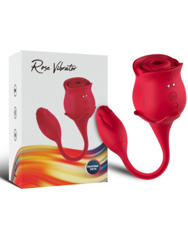 ARMONY - ROSE LICKING VIBRATING DE CLIT & VIBRATOR 10 MODES RED 5 