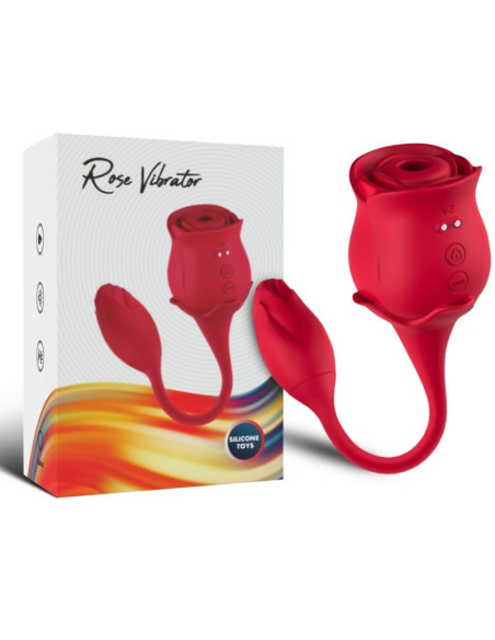 ARMONY - ROSE LICKING VIBRATING DE CLIT & VIBRATOR 10 MODES RED 5 