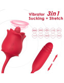 ARMONY - ROSE 3 IN 1, STIMULATOR, SUCTION AND UP&DOWN WITH RED TAIL 5 