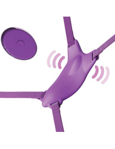 FANTASY FOR HER - BUTTERFLY HARNESS, VIBRATING RECHARGEABLE & REMOTE CONTROL PURPLE 5 