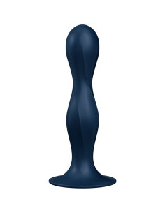 SATISFYER - DOUBLE BALL-R SILIKONDILDO BLAU 4 