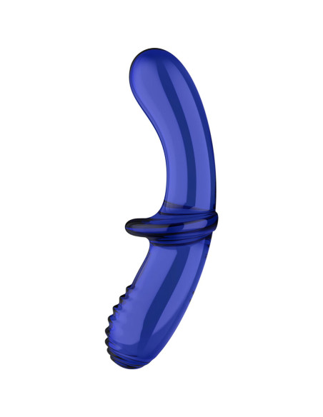 SATISFYER - DOPPEL KRISTALL DILDO BLAU 5 