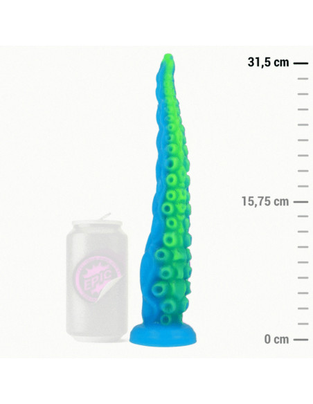 EPIC - SCYLLA FLUORESZIERENDER DÜNNER TENTAKEL-DILDO, GROSSE GRÖSSE 10 