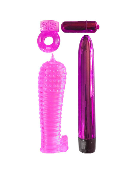 CLASSIX - KIT FOR COUPLES WITH RING, SHEATH AND BULLETS PINK 2 