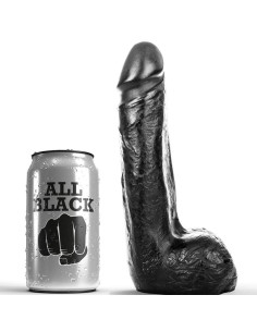 ALL BLACK - DILDO REALISTICO NERO MORBIDO 20 CM 3 