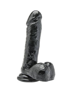 GET REAL - DILDO 18 CM WITH BALLS BLACK 2 