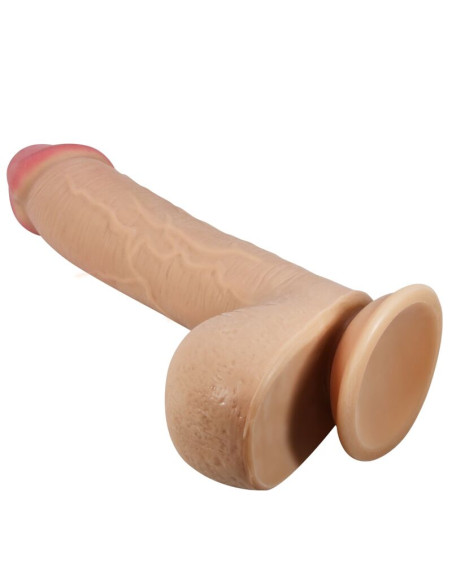 PRETTY LOVE - SLIDING SKIN SERIES REALISTIC DILDO WITH SLIDING SKIN SUCTION CUP FLESH 23.4 CM 4 