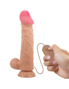 PRETTY LOVE - SLIDING SKIN SERIES REALISTIC DILDO WITH SLIDING SKIN SUCTION CUP REMOTE CONTROL FLESH 24 CM 4 