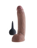 KING COCK - PENE EIACOLATORE MARRONE REALISTICO 22.86 CM 6 