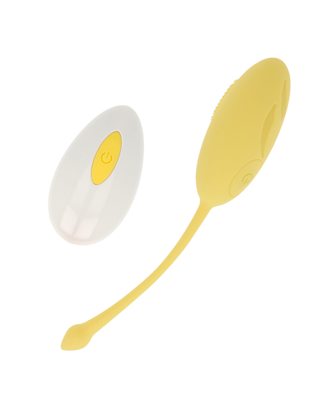 OHMAMA - TEXTURED VIBRATING EGG 10 MODES YELLOW 4 