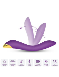 ARMONY - VIBRATORE FLAMINGO MULTIPOSIZIONE VIOLA 4 