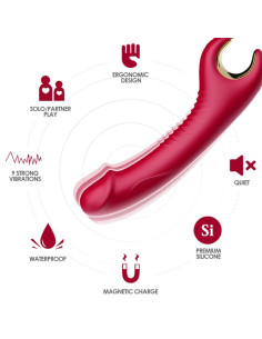 ARMONY - PRINCE DILDO VIBRATOR & ROTATOR RED 5 