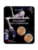 SECRETPLAY - STRAWBERRY AND CHAMPAGNE BRAZILIAN BALLS SET 2 