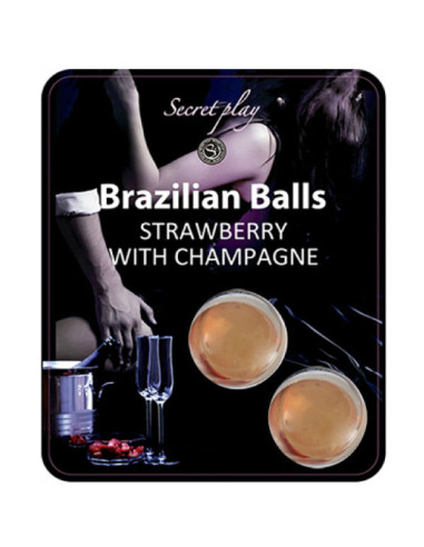 SECRETPLAY - STRAWBERRY AND CHAMPAGNE BRAZILIAN BALLS SET 2 