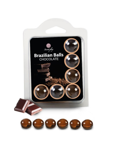 SECRETPLAY - SET 6 BRAZILIANS BALLS CHOCOLATE 1 