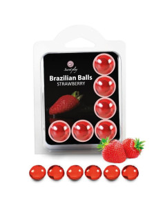 SECRETPLAY - SET 6 BRAZILIAN BALLS STRAWBERRY 1 