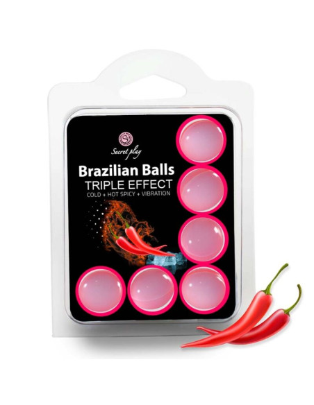 SECRETPLAY - SET 6 BRAZILIAN BALLS TRIPLE EFFECT 1 