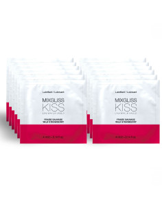 MIXGLISS - LUBRIFIANT BASE D'EAU SAVEUR FRAISE 12 UNIDOSE 4 ML 1 