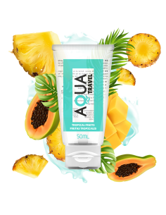 AQUA TRAVEL - FLAVOUR WATERBASED LUBRICANT TROPICAL FRUITS - 50 ML 1 