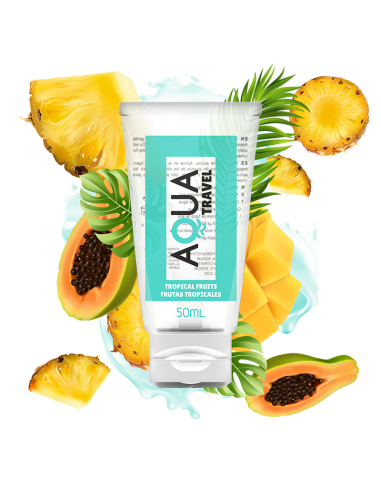 AQUA TRAVEL - SAVEUR LUBRIFIANT A BASE D''EAU FRUITS TROPICAUX - 50 ML 1 