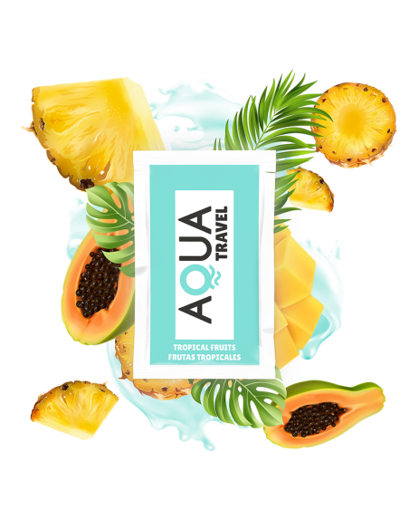 AQUA TRAVEL - TROPICAL FRUITS FLAVOUR WATERBASED LUBRICANT 6 ML 1 