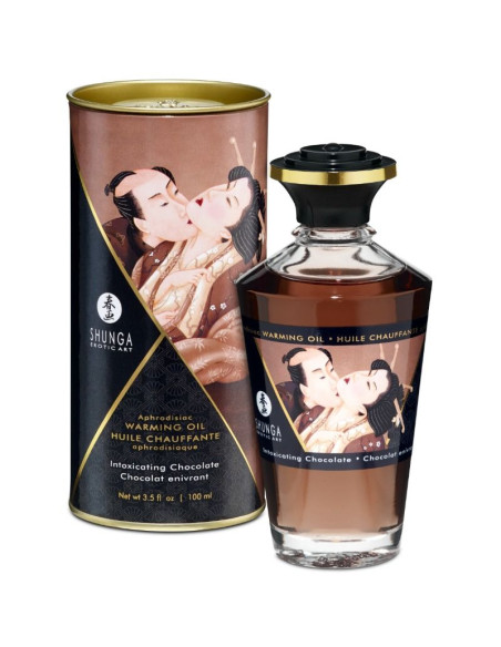 SHUNGA - OLIO DA MASSAGGIO CON EFFETTO CALORE GUSTO INTENSO DI CIOCCOLATO 100 ML 2 