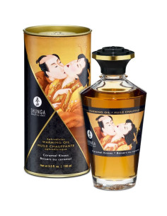 SHUNGA - OLIO DA MASSAGGIO CON EFFETTO CALORE SAPORE CARAMELLO 100 ML 2 