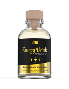 INTT MASSAGE & ORAL SEX - GEL DE MASSAGE A L''ENERGIE AROMATISEE CA BOISSON ET EFFET CHAUFFANT 3 