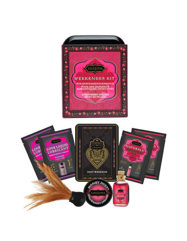 KAMASUTRA - WEEKENDER KIT EN ÉTAIN FRAISE RÊVES FRAISE 5 