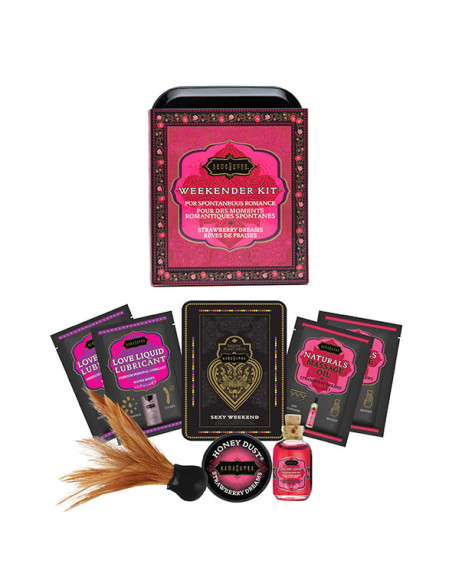 KAMASUTRA - WEEKENDER TIN KIT STRAWBERRY DREAMS STRAWBERRY 5 