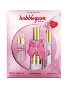 BIJOUX - INDISCRETS BUBBLEGUM PLAY KIT WITH OIL GEL & LIP GLOSS 4 