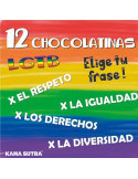 PRIDE - SCATOLA DA 12 TAVOLETTE DI CIOCCOLATO CON BANDIERA LGBT 1 