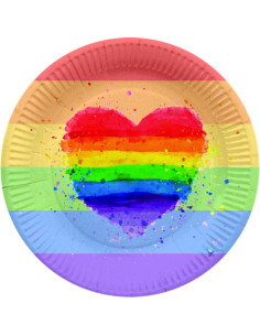 PRIDE - SET 8 LGBT FLAG PLATES 1 