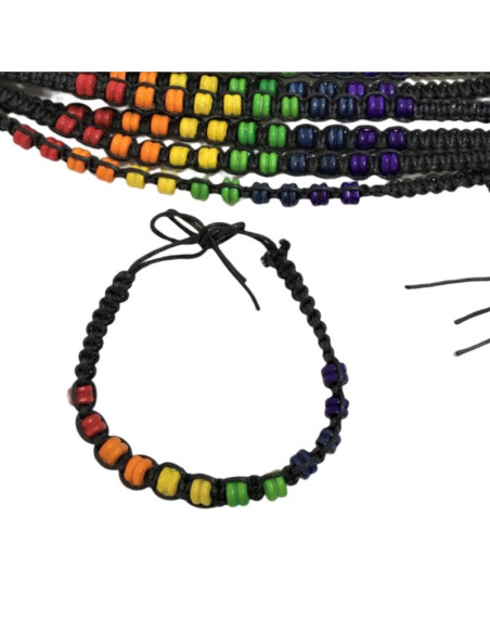 PRIDE - BRACELET BEADS LGBT FLAG 1 