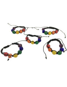 PRIDE - BRACCIALE A SFERA GRANDE CON BANDIERA LGBT 1 