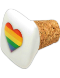 PRIDE - SQUARE CORK CERAMIC STOPPER WITH LGBT FLAG 1 