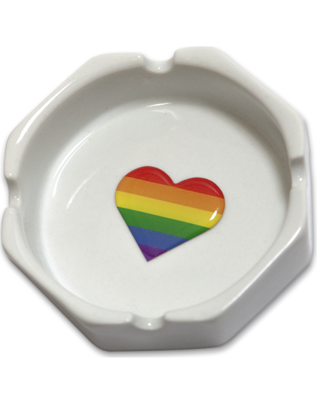 PRIDE - LARGE ORTHOGONAL ASHTRAY WITH THE LGBT FLAG 1 