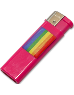 PRIDE - BRIQUET FUSCIA AVEC DRAPEAU LGBT 1 