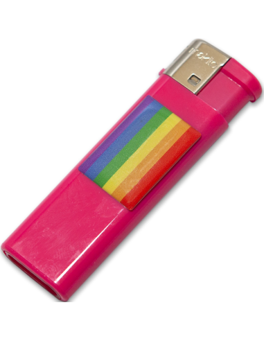 PRIDE - BRIQUET FUSCIA AVEC DRAPEAU LGBT 1 